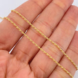 Set Rope Chain and Pendant + Money Bag 1.35gr / 17 3/4 in / 18K Yellow Gold $