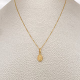 Set Venetian Chain and Pendant + Virgin of Help 1.35gr / 18 in / 18K Yellow Gold $