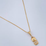 Set Cadena y Dije Veneciana + Gato 1.5gr / 18 in / Oro Amarillo 18K $