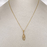 Set Cadena y Dije Veneciana + Virgen Maria 1.7gr / 17 1/2 in / Oro Amarillo 18K $
