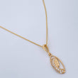 Set Cadena y Dije Veneciana + Virgen Maria 1.7gr / 17 1/2 in / Oro Amarillo 18K $
