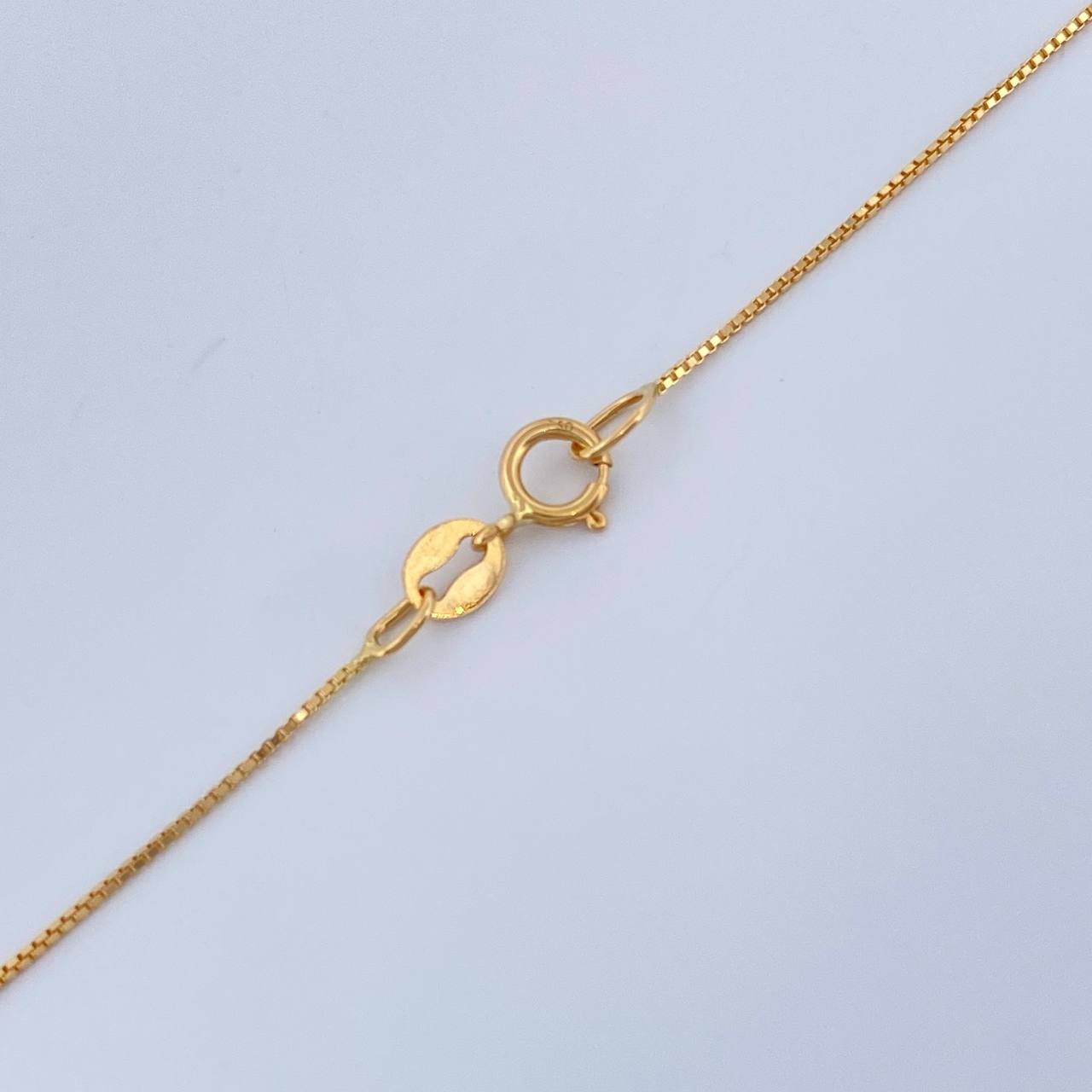 Set Cadena y Dije Veneciana + Virgen Maria 1.7gr / 17 1/2 in / Oro Amarillo 18K $