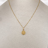 Set Cadena y Dije Veneciana + San Benito 1.4gr / 17 3/4 in / Oro Amarillo 18K $