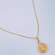 Set Cadena y Dije Veneciana + San Benito 1.4gr / 17 3/4 in / Oro Amarillo 18K $