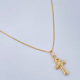 Set Venetian Chain and Pendant + Egyptian Cross 1.45gr / 17 1/2 in / 18K Yellow Gold $