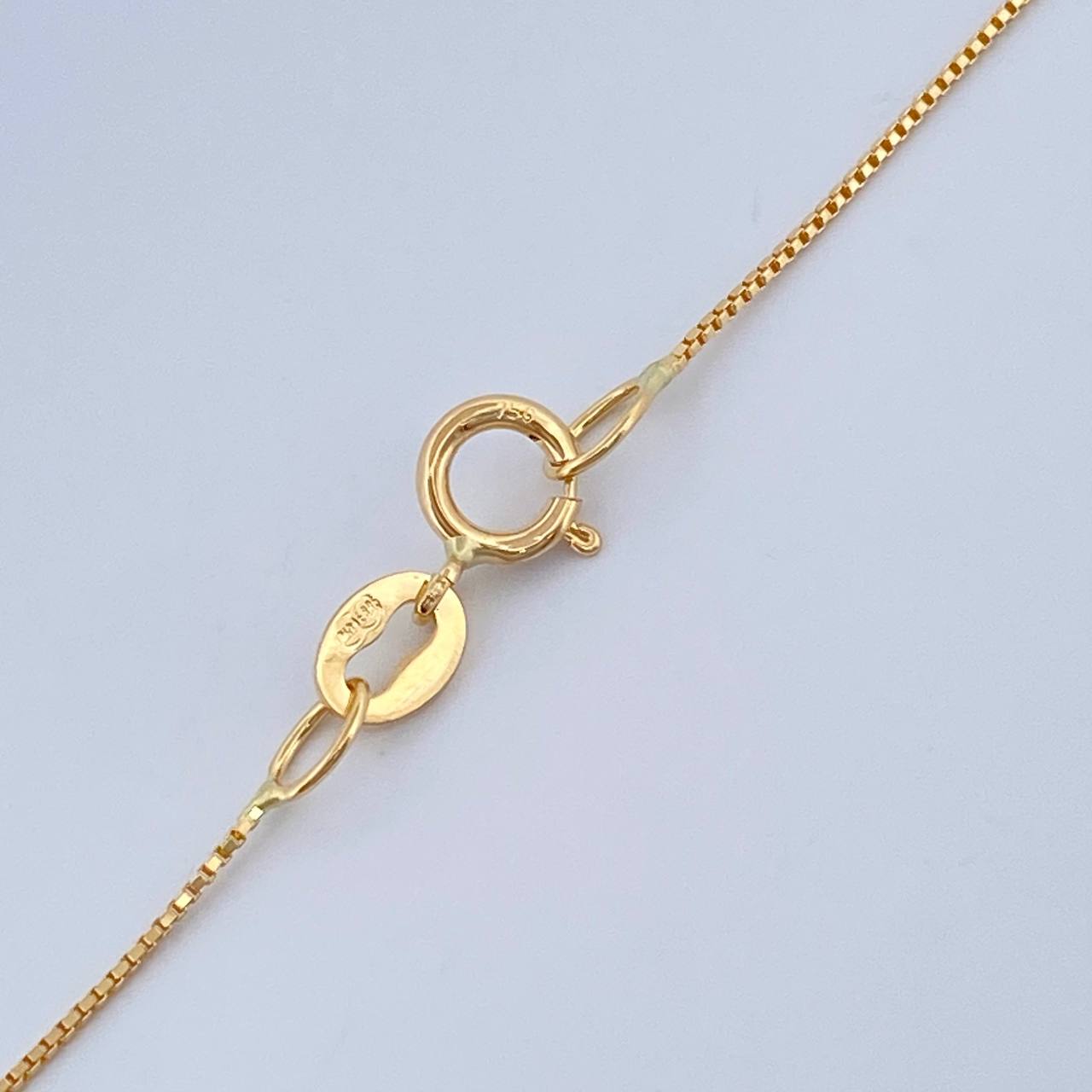 Set Venetian Chain and Pendant + Egyptian Cross 1.45gr / 17 1/2 in / 18K Yellow Gold $