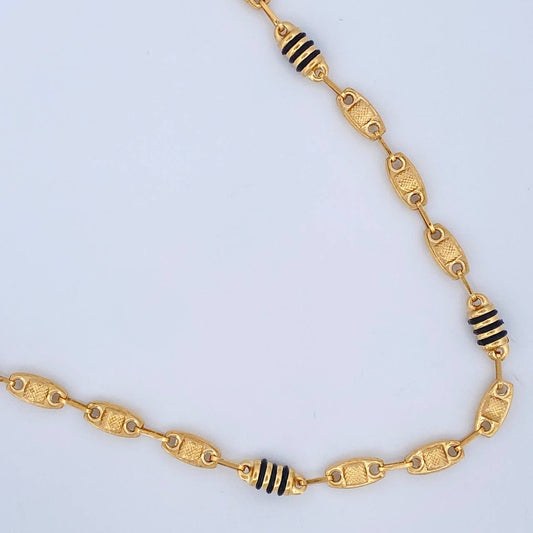 Cadena Rustica Barril Eslabon 13.25gr / 24 in / 5.06mm Oro Amarillo 18K $
