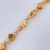 Cadena Rustica Trebol 56.4gr / 27 3/4 in / 7mm Oro Amarillo 18K $
