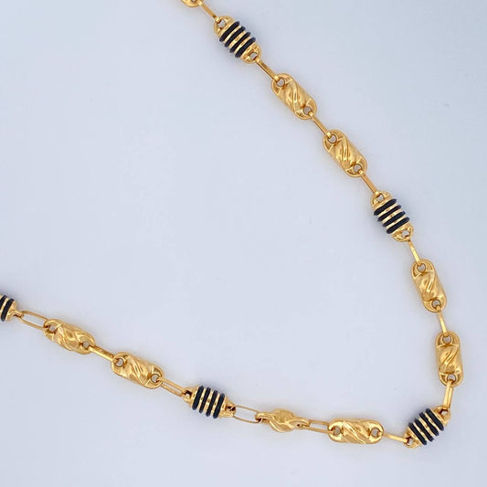 Cadena Rustica Barril 12.15gr / 24 1/4 in / 4.6mm Oro Amarillo 18K $