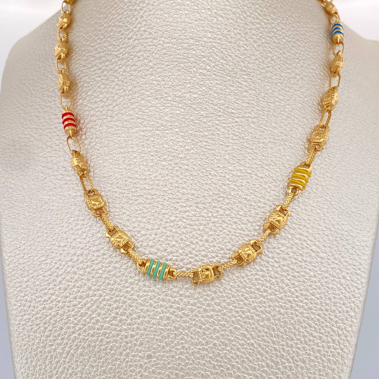 Cadena Rustica Barril Tec 15.55gr / 24 1/4 in / 5.4mm Oro Amarillo 18K $