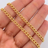 Cadena Cubana 12.45gr / 25 3/4 in / 3.7mm Oro Amarillo +1 18K %