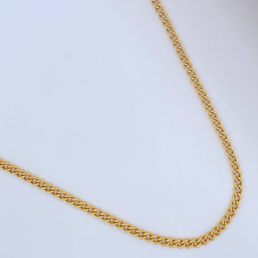 Cadena Cubana 12.45gr / 25 3/4 in / 3.7mm Oro Amarillo +1 18K %