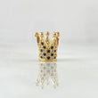 Herraje Corona Punteada 1.6gr / 1cm / Circones Blancos Negros Oro Amarillo 18K