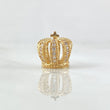 Charm Royal Large 1.7gr / 0.8cm / White Zircons Yellow Gold 18K