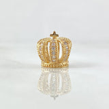 Charm Royal Large 1.7gr / 0.8cm / White Zircons Yellow Gold 18K