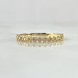 Anillo Ojos Carril Tupido 1.65gr / T6 1/2 / Circones Blancos Oro Amarillo 18K ©