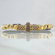 Black Bracelet Charm Cylinder Wheel 5.4gr / 5mm Beads Diamond Cut 10pcs White Black Zircons Yellow Gold 18K