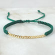 Green Cuban Patch Bracelet 0.4gr / 2.8mm 18K Yellow Gold *