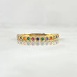 Ring Eyes Track Dense Rainbow 2gr / T7 1/4 / Multicolor Zirconia Yellow Gold 18K *