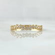 Anillo Ola Carril 1.25gr / T6 1/2 / Circones Blancos Oro Amarillo 18K *