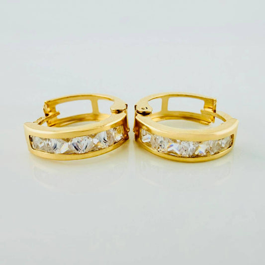 Hoop Earrings Carril 1.65g / 1/2 in 18K Yellow Gold