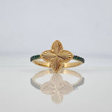 Clover Ring Tips 2.05 g / T6 1/2 Two Golds Black Yellow 18K