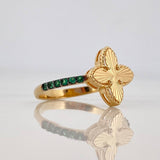 Clover Ring Tips 2.05 g / T6 1/2 Two Golds Black Yellow 18K