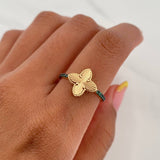 Clover Ring Tips 2.05 g / T6 1/2 Two Golds Black Yellow 18K