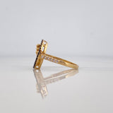 Articulated Crown Ring 3.85 g / T8 Two-Tone Black Yellow 18K Gold
