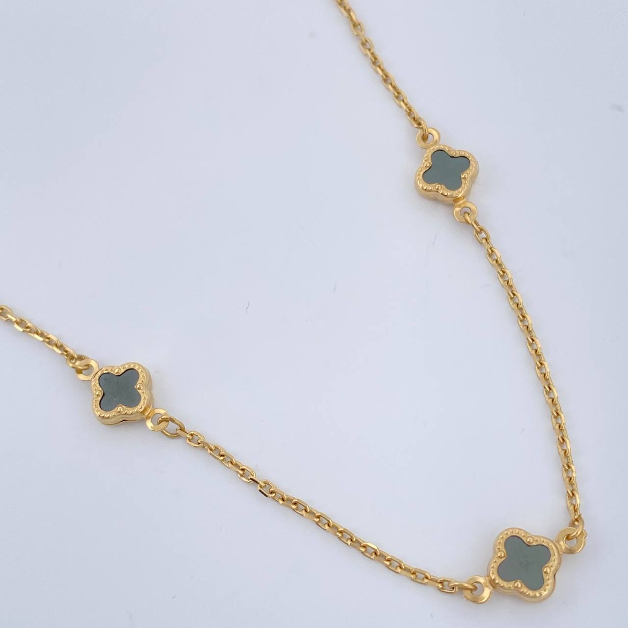 Cadena Trebol Aro Seguido 6.35gr / 18 in / 6mm Oro Amarillo +4 18K %