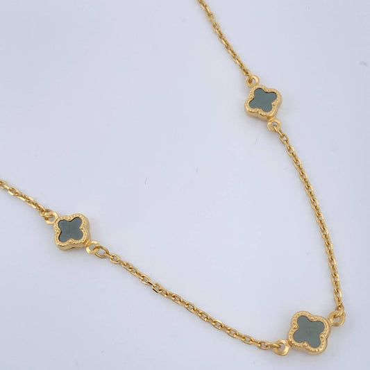 Cadena Trebol Aro Seguido 6.35gr / 18 in / 6mm Oro Amarillo +4 18K %