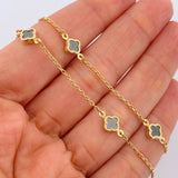 Cadena Trebol Aro Seguido 6.35gr / 18 in / 6mm Oro Amarillo +4 18K %