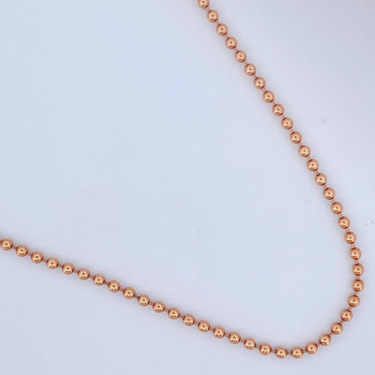 Cadena Militar 12.85gr / 23 3/4 in / 3mm Oro Rosa +3 18K %