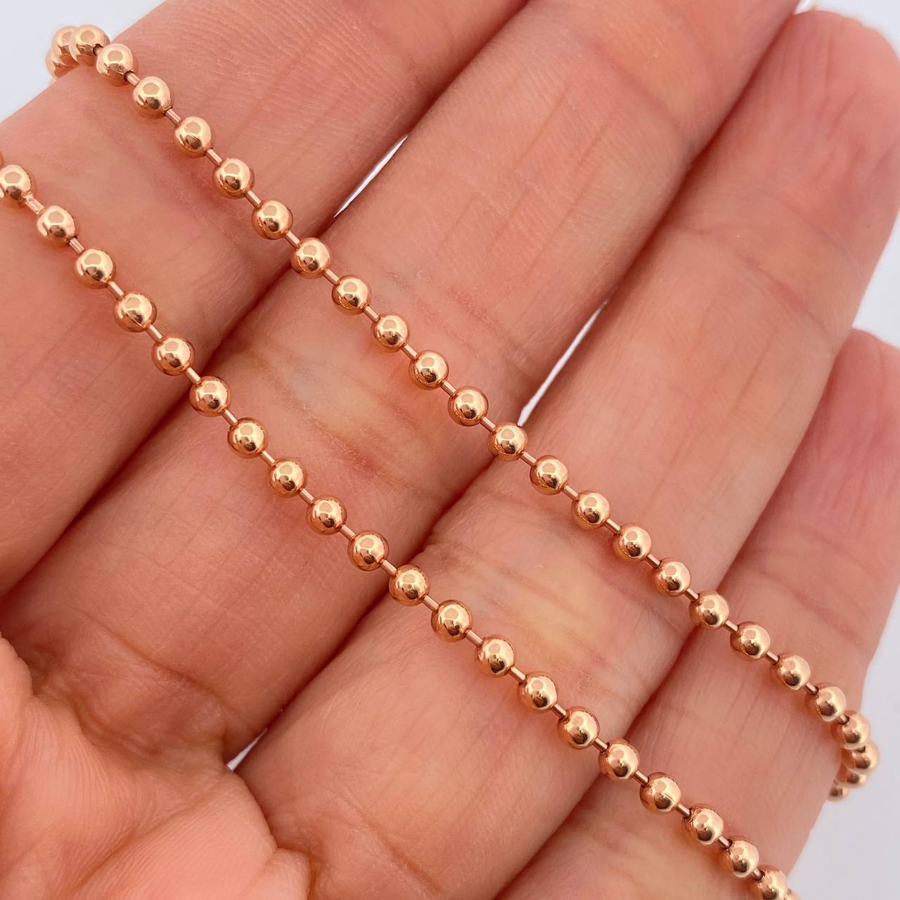 Cadena Militar 12.85gr / 23 3/4 in / 3mm Oro Rosa +3 18K %