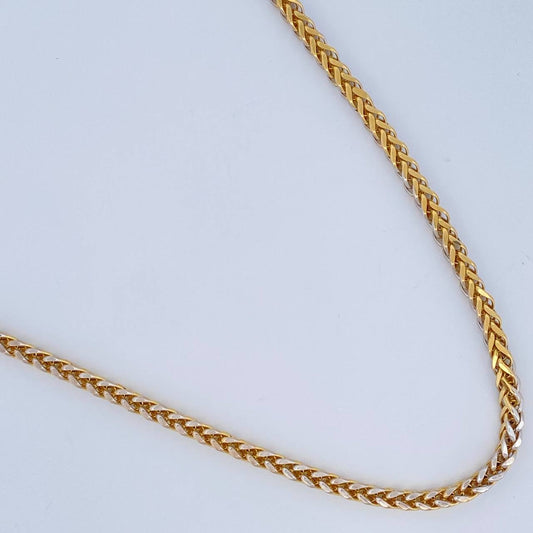 Cadena Franco 17.6gr / 23 1/2 in / 3.35mm Dos Oros Amarillo Blanco +3 18K %