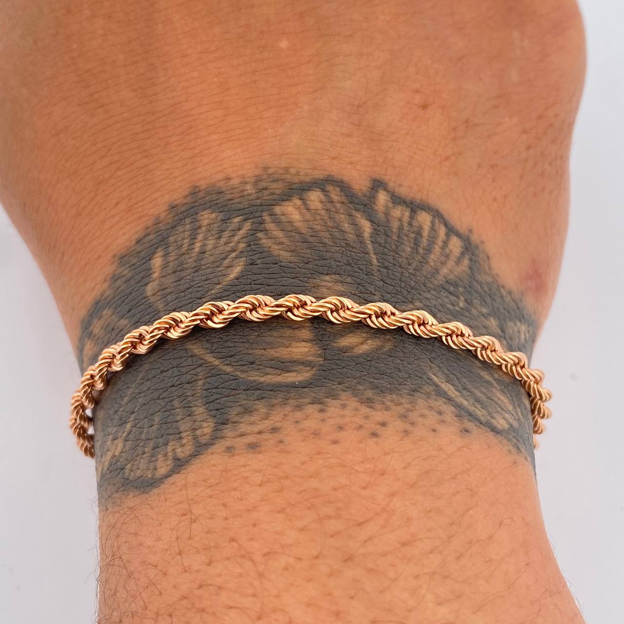 Rope Bracelet 2.85gr / 7 1/2 in / 3mm Rose Gold +3 18K &