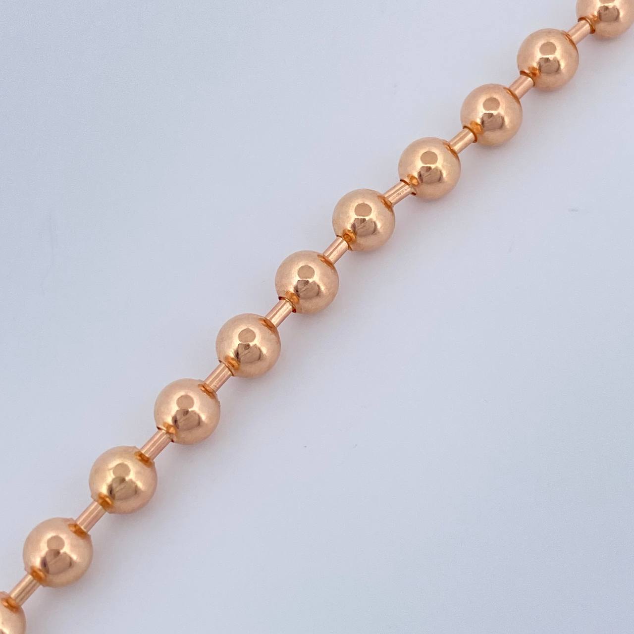 Pulso Tipo Militar 6.6gr / 7 3/4 in / 4mm Oro Rosa +3 18K %