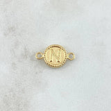 Herraje Letra N 0.5gr / 1/2 in / Oro Amarillo 18K !