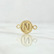 Charm Letter N Matte 0.6gr / 1.7cm / Yellow Gold 18K Bordered Circle