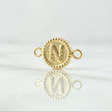 Herraje Letra N 0.5gr / 1/2 in / Oro Amarillo 18K !