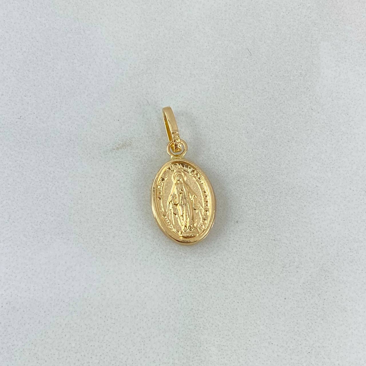Dije Virgen Milagrosa 0.95gr / 2.1cm / Troquelado Oro Amarillo