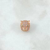 Herraje Cabeza Pantera 1.75gr / 1cm / Circones Blancos Verdes Oro Rosa 18K