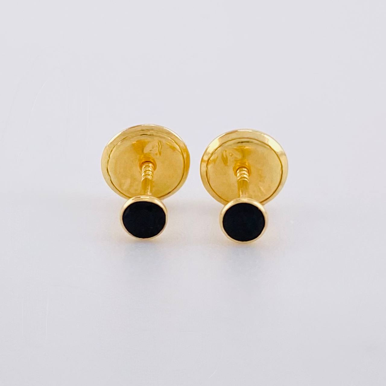 Stud Earrings Bevel 0.35g / in / 2.8mm Yellow Gold 18K