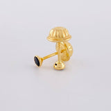 Stud Earrings Bezel 0.4g / in / 3.3mm Yellow Gold 18K