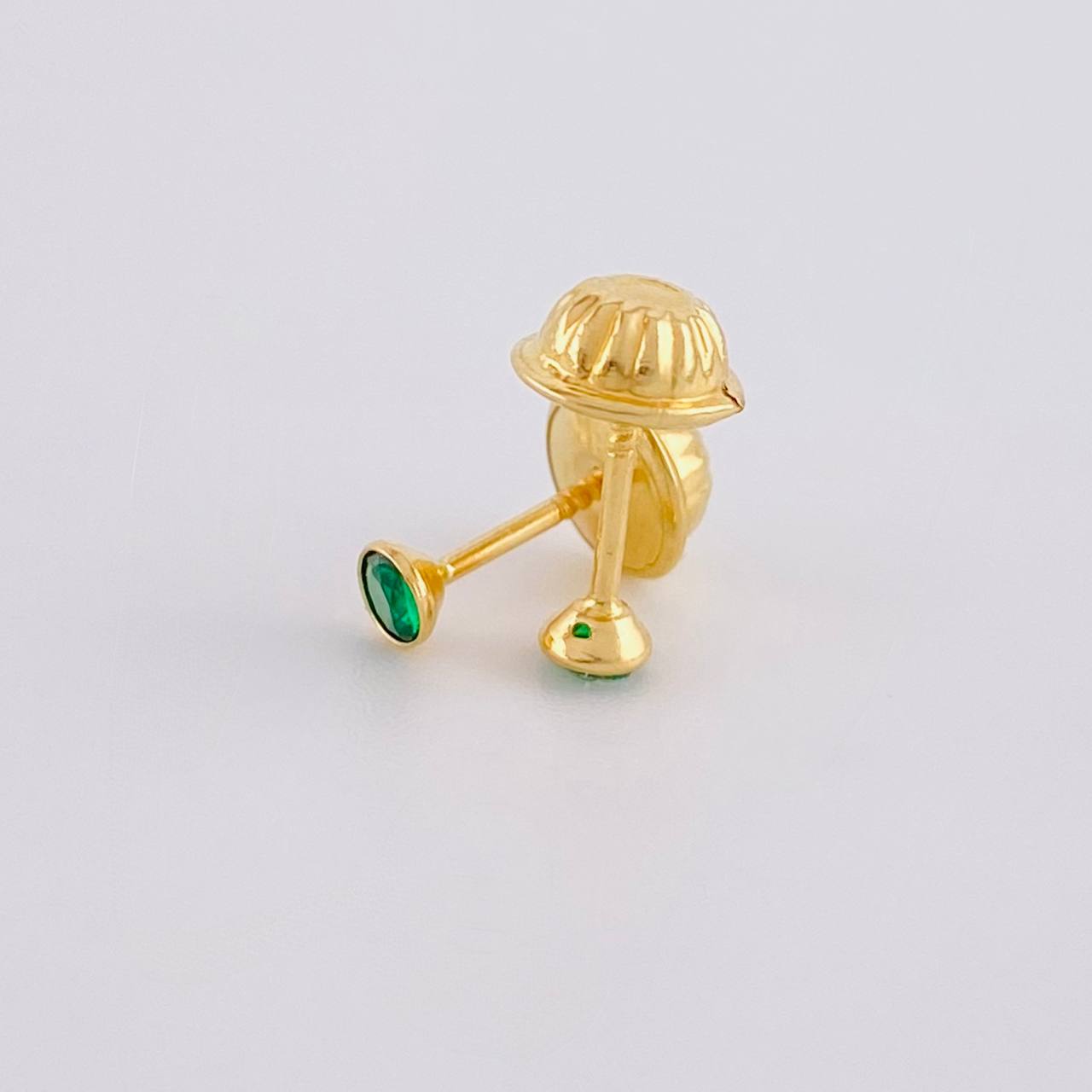 Stud Earrings Bevel 0.35g / in / 2.8mm Yellow Gold 18K