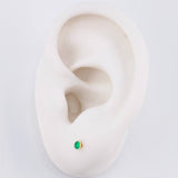 Stud Earrings Bevel 0.35g / in / 2.8mm Yellow Gold 18K