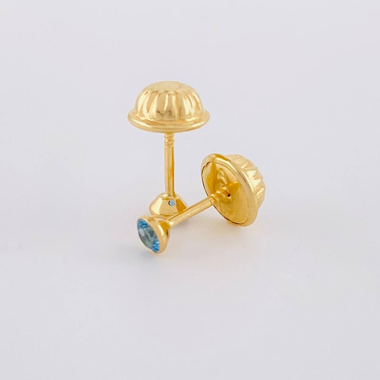 Stud Earrings Bevel 0.35g / in / 2.8mm Yellow Gold 18K