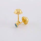Stud Earrings Bevel 0.35g / in / 2.8mm Yellow Gold 18K