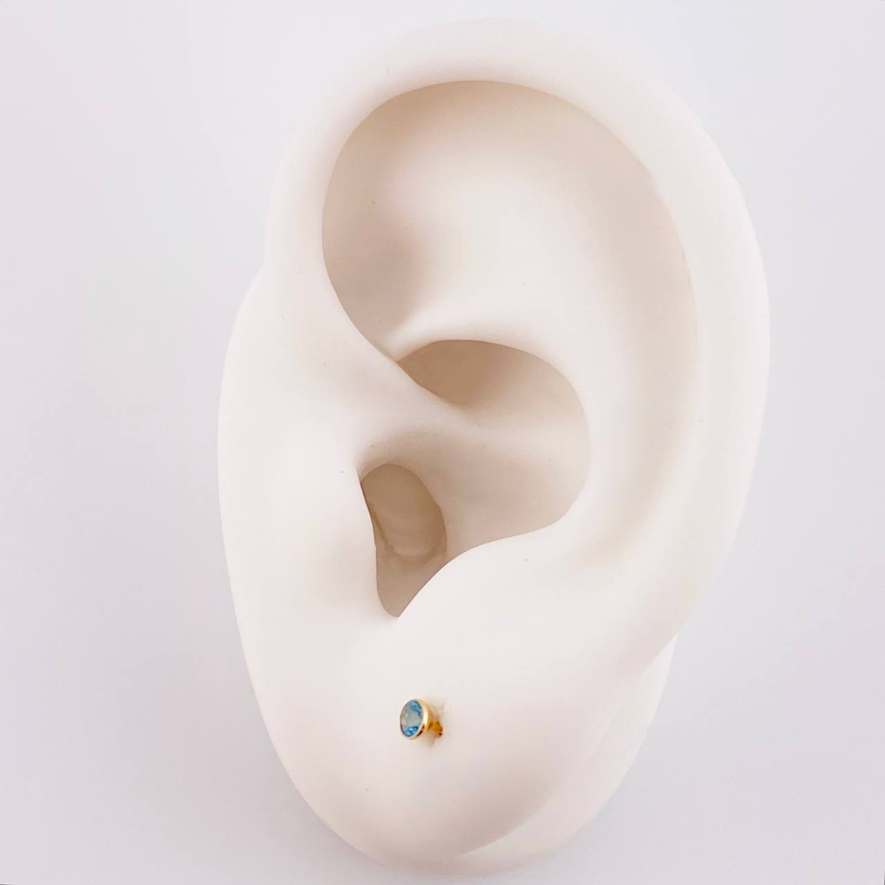 Stud Earrings Bevel 0.35g / in / 2.8mm Yellow Gold 18K