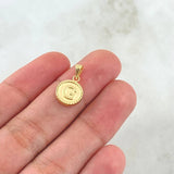 Pendant Letter G Matte 0.55gr / 1.7cm / Yellow Gold 18K Bordered Charger Circle